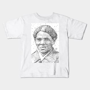 HARRIET TUBMAN ink portrait Kids T-Shirt